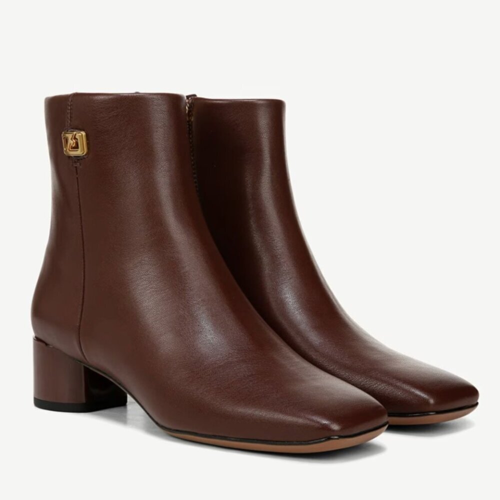 Franco Sarto Noah Bootie In Brown Leather